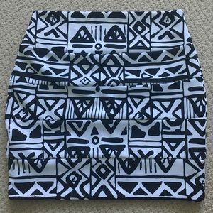 Patterned Mini Skirt